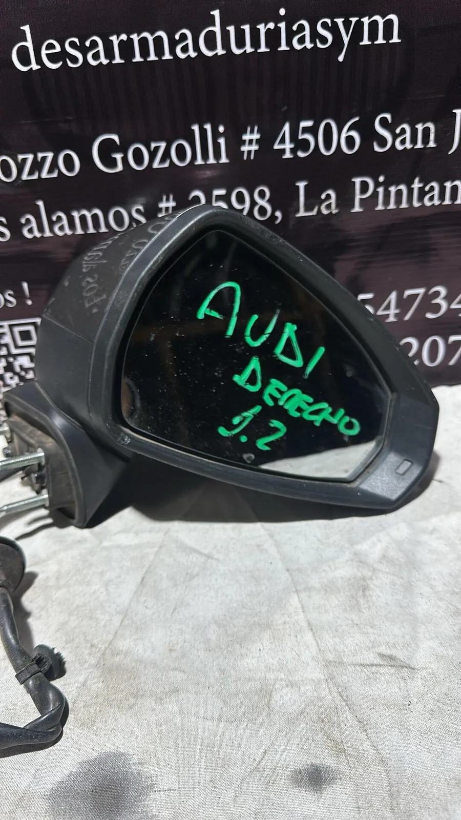 Espejo Retrovisor Derecho Audi · audi · OEM es0024 · compatible Audi A3 · usado bueno · Repuesto Verde
