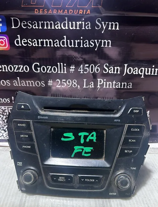 Radio Hyundai Santa Fe · OEM xs0034 · compatible Hyundai Santa Fe · usado bueno · Repuesto Verde