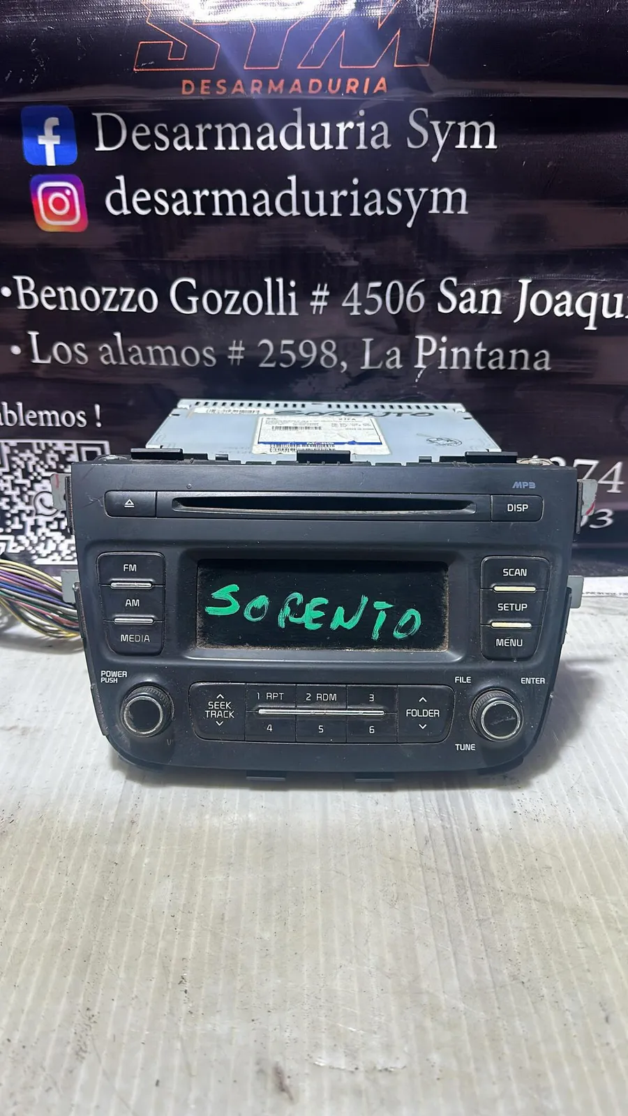 Radio Kia Sorento · OEM xs0027 · compatible Kia Sorento · usado bueno · Repuesto Verde