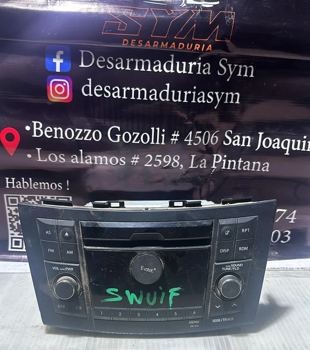 Radio Suzuki Swift · OEM xs0008 · compatible Suzuki Swift · usado bueno · Repuesto Verde